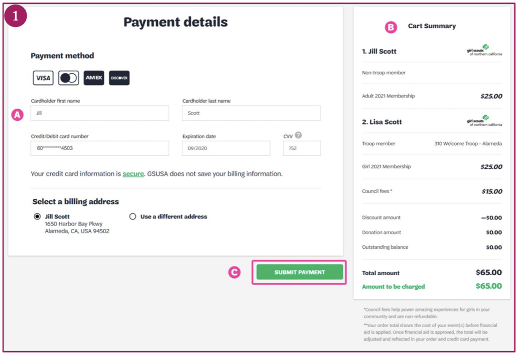 Payment details image