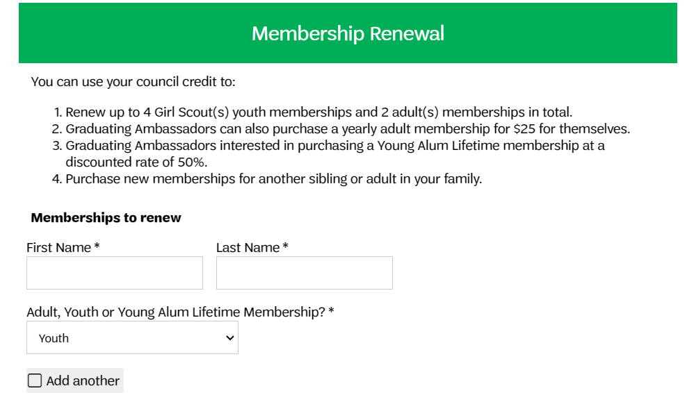 Image showing membership renewal tutorial