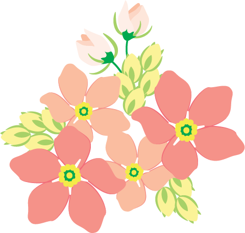 Flower bunch themed clip art
